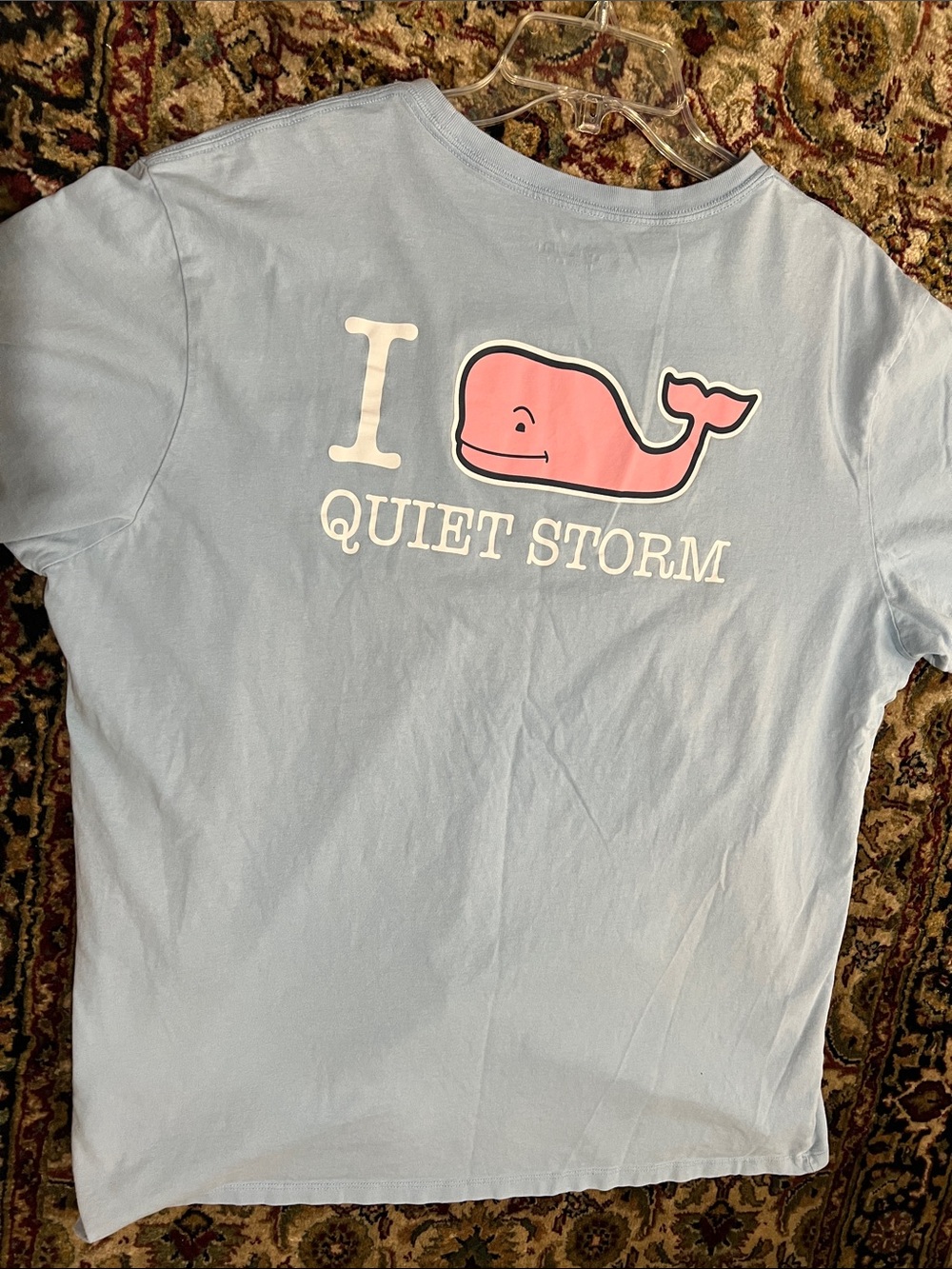 Vineyard Vines Light Blue V-Neck Logo Tee Size XL